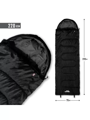 Schlafsack PENTAGON SENTINEL SLEEPING BAG 220GR/M² D19001 SCHWARZ