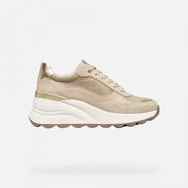  Damen-Sneaker GEOX SPHERICA EC13 G009316 CREMIG 