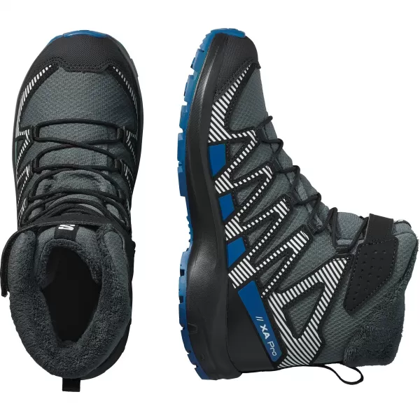  Kinderschuhe SALOMON XA PRO V8 WINTER WATERPROOF J TURBULENZ/SCHWARZ/DUNKELBLAU 