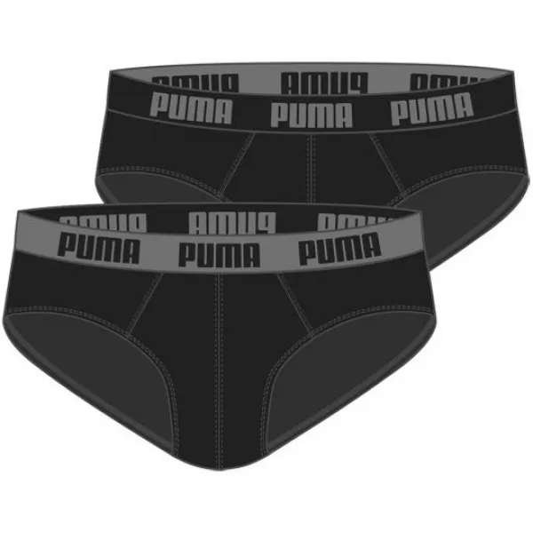  Herrenbekenntnisse PUMA BASIC BRIEF 2P 88910006 SCHWARZ/SCHWARZ 