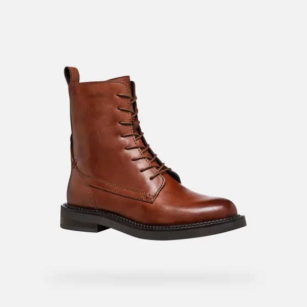  Damen-Stiefeletten GEOX G004555 HELLBRAUN 