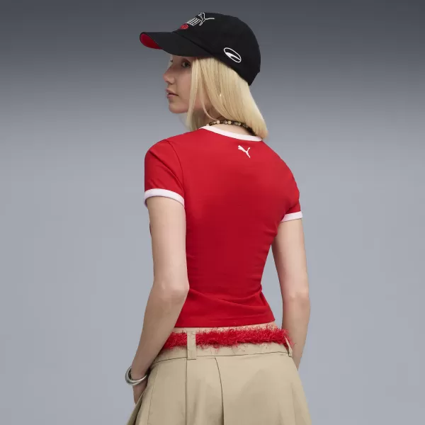  Damen-T-Shirt PUMA FUTURE FÜR ALLE ZEITEN ROT 
