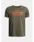 T-Shirt für Jungen UNDER ARMOUR UA TECH SPLIT WORDMARK SS 1383010-390 GRÜN