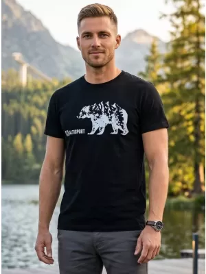 Herren t -Shirt mit kurzen Ärmeln ALTISPORT ALM193129 SCHWARZ