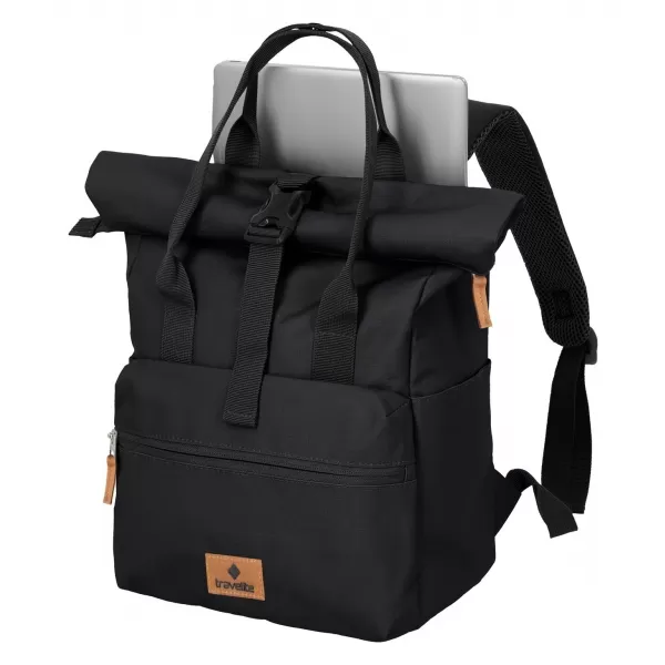  Rucksack TRAVELITE BASICS SHORT HANDLE ROLL-UP SCHWARZ 