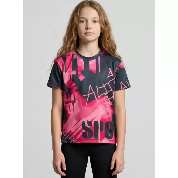  Funktionaler t -Shirt -Prämie von Kindern ALTISPORT VOJ/ALK076TR01 HEIßROSA 