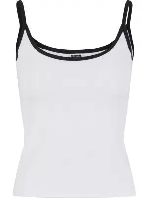 Damen-Tanktop URBAN CLASSICS TB7485A WEIß/SCHWARZ/WEIß/SCHWARZ