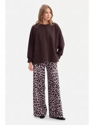 Damen-Sweatshirt BEWEAR B306 DUNKLE SCHOKOLADE