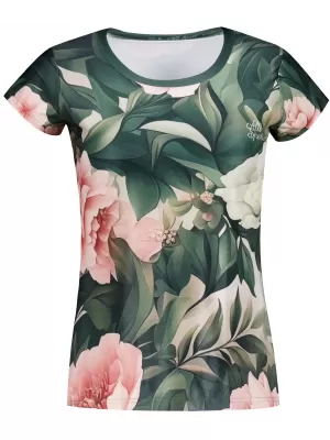 Damen Freizeitshirt Premium ALTISPORT VOJ/ALW097TR06 ROSA BLÜTEN