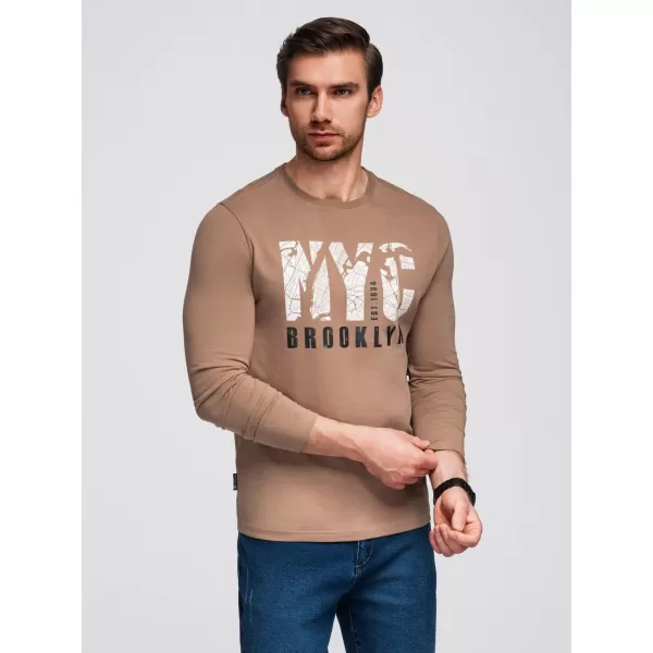  Hemd OMBRE OM-LSPT-0131 HELLBRAUN 