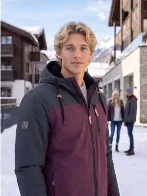 Herren-Winterjacke ALTISPORT NEROM BURGUND