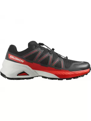 Herrenschuhe SALOMON SPEEDCROSS PEAK SCHWARZ/ASPHALT/FEUERROT