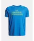 T-Shirt für Jungen UNDER ARMOUR UA TECH SPLIT WORDMARK SS 1383010-402 BLAU