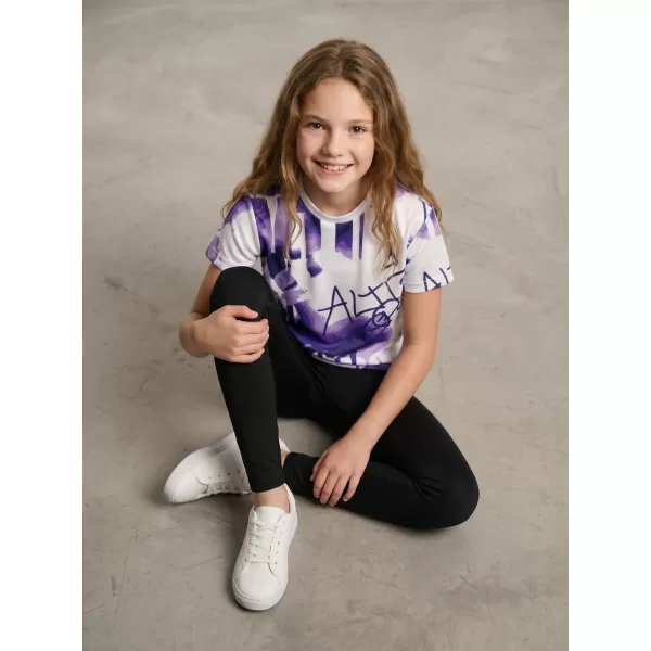  Funktionaler t -Shirt -Prämie von Kindern ALTISPORT VOJ/ALK076TR01 VIOLETT/WEIß 