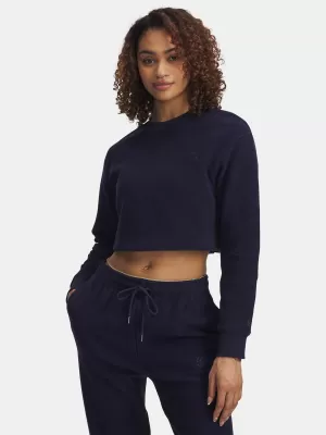 Damen-Sweatshirt UNDER ARMOUR ICON TERRY VARSITY CREW BLAU
