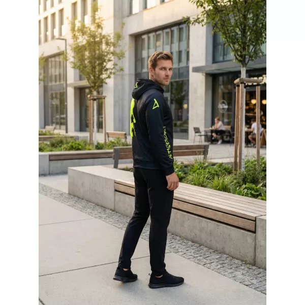  Funktionaler Sweatshirt -Premium von Männern ALTISPORT VOJ/ALM112MI01 SCHWARZFLUO GELB 