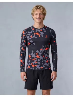 Hochwertiges funktionelles Kompressionsshirt für Herren ALTISPORT VOJ/ALM108TR03 SCHWARZ-ORANGE
