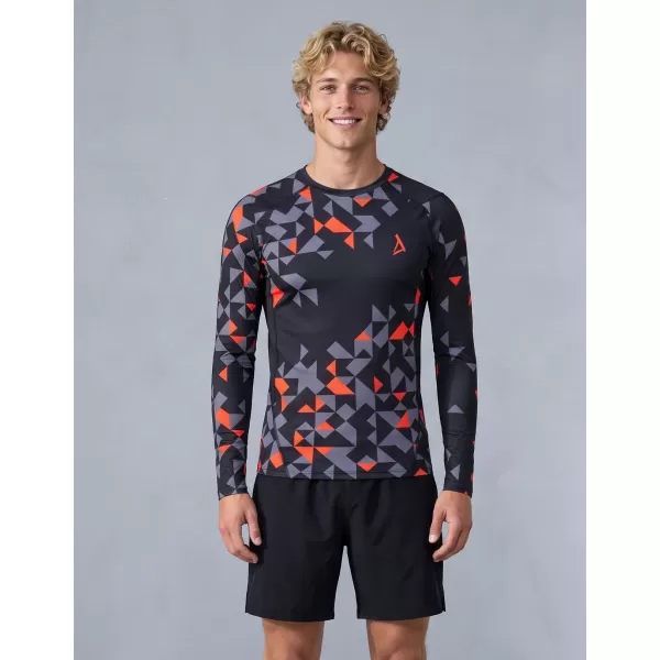  Hochwertiges funktionelles Kompressionsshirt für Herren ALTISPORT VOJ/ALM108TR03 SCHWARZ-ORANGE 