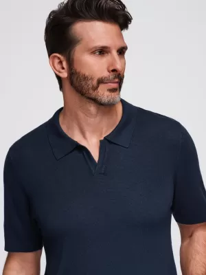 Herren t -Shirt OMBRE OM-POSS-0159 MARINEBLAU
