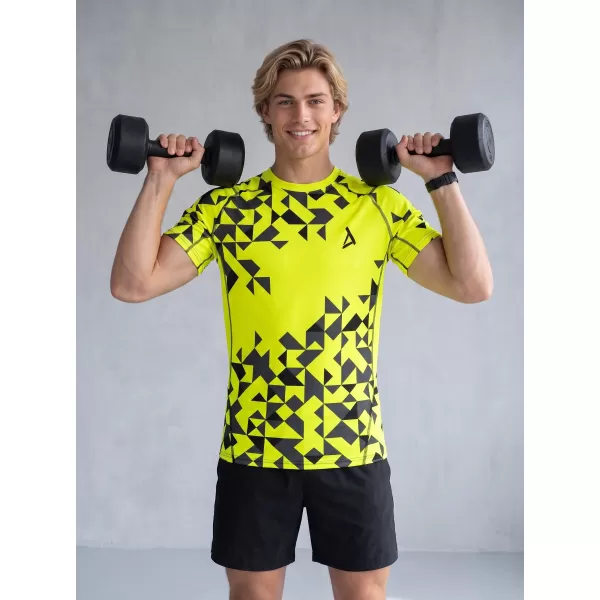  Funktionelle Kompression von Männern t -Shirt Premium ALTISPORT VOJ/ALM108TR04 NEON 