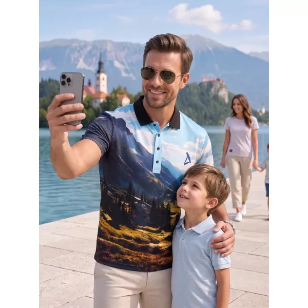  Herren-Funktions-T-Shirt mit Premium-Kragen ALTISPORT VOJ/ALM116TR05 GEBIRGE 