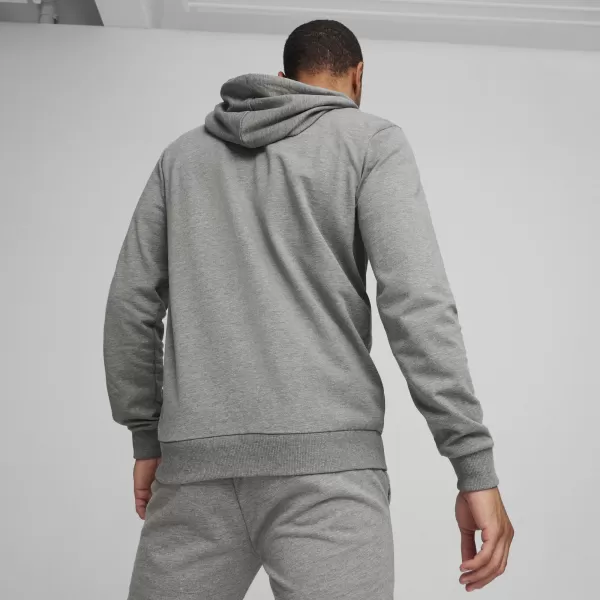  Jacke PUMA TEAMGOAL CASUALS HOODED JACK 658595_33 MITTELGRAUES HEATHER/WEIß 
