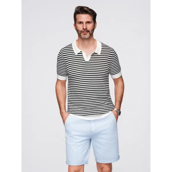  Herren t -Shirt OMBRE OM-POSS-0161 SCHWARZ UND WEIß 