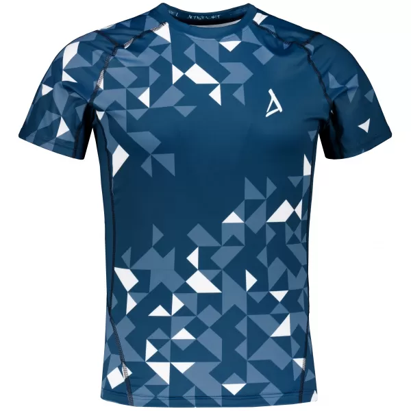  Funktionelle Kompression von Männern t -Shirt Premium ALTISPORT VOJ/ALM108TR04 MARINE-WEIß 