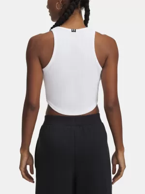 Damen-Tanktop UNDER ARMOUR UA RIVAL RIB TANK 1389798-100 WEIß