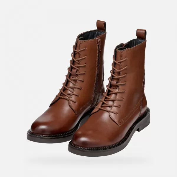  Damen-Stiefeletten GEOX SERILDA HELLBRAUN 