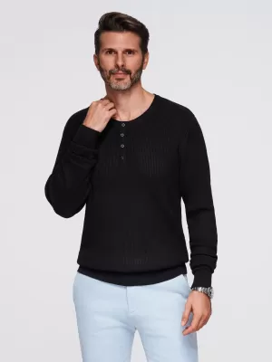 Herrenpullover OMBRE OM-SWSW-0182 SCHWARZ