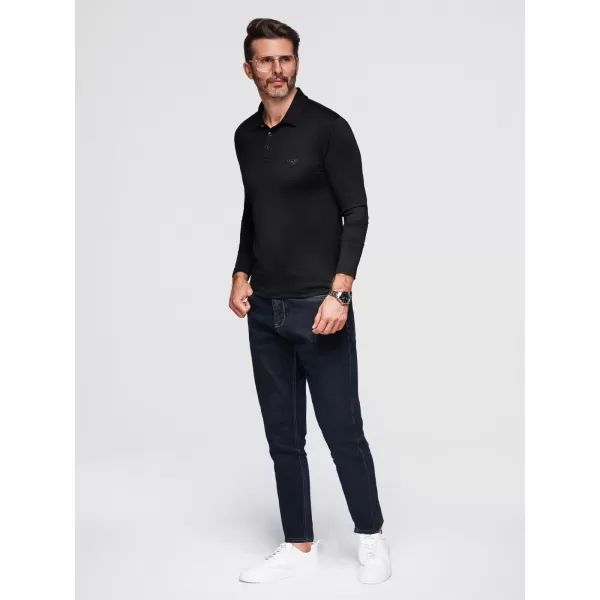  Hemd OMBRE OM-POLS-0139 SCHWARZ 