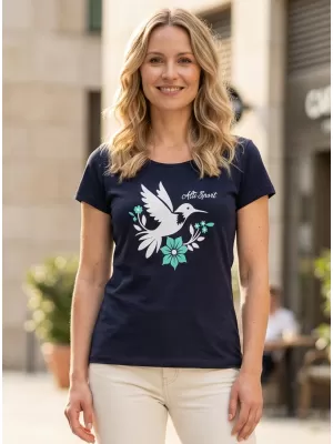 Frauen t -Shirt mit kurzen Ärmeln ALTISPORT ALW192122 MEERESBLAU