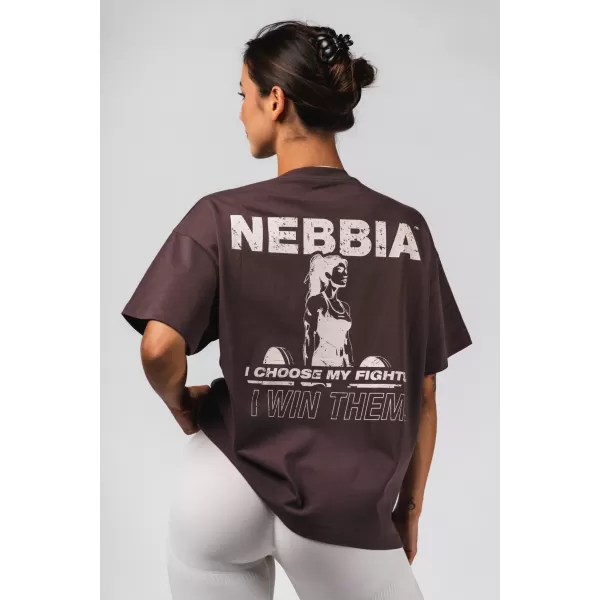  Übergroßes T-Shirt RESET 491 DUNKELBRAUN Nebbia 