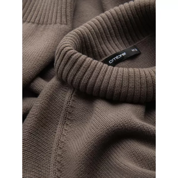  Herrenpullover OMBRE OM-SWTN-0163 GRAUBRAUN 