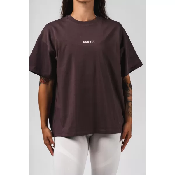  Übergroßes T-Shirt RESET 491 DUNKELBRAUN Nebbia 
