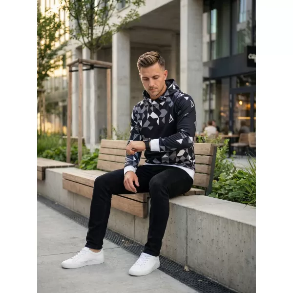  Hochwertiges Funktions-Sweatshirt für Herren ALTISPORT VOJ/ALM108MI01 SCHWARZ 