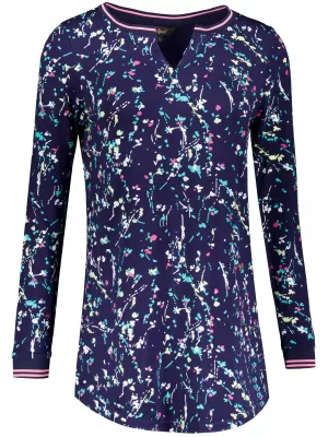 Langes T-Shirt für Damen ALTISPORT GUSSIE DUNKELBLAU