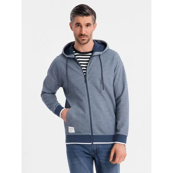  Herren -Sweatshirt OMBRE BLACK OM-SSZP-0210 MARINEBLAU 