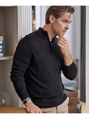 Herrenpullover TEE JAYS | TJ 6010 SCHWARZ