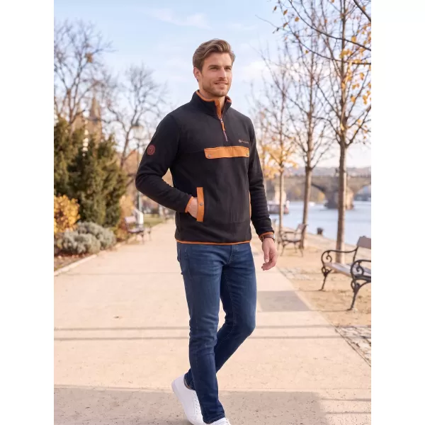  Fleece-Sweatshirt für Herren ALTISPORT GARM SCHWARZ/BRAUN 