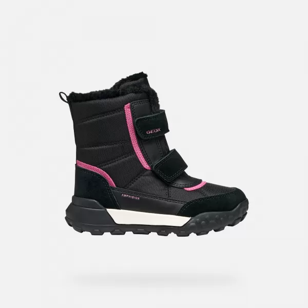  Stiefeletten für Mädchen GEOX TREKKYUP AB J46M7E08V22C0922 SCHWARZ 
