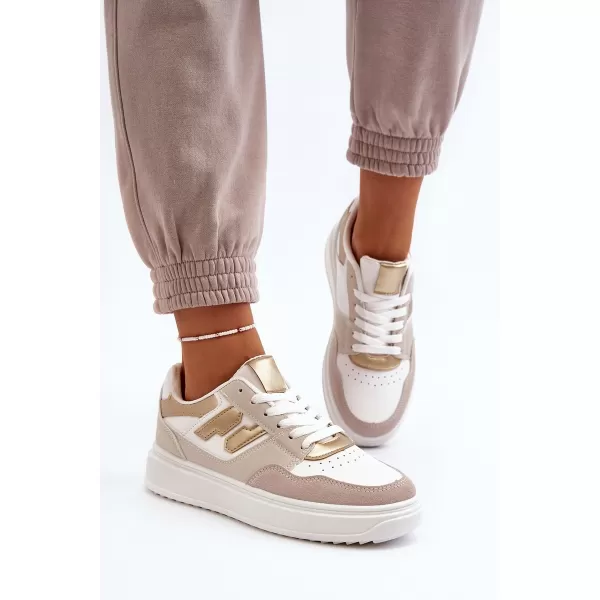  Damen-Sneaker BOTO REGINES 30370 WEIß/GOLD 