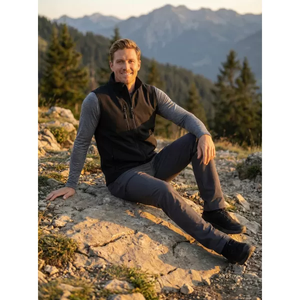  Herren-Softshellweste ALTISPORT NoPrint NP/ALM865 SCHWARZ 