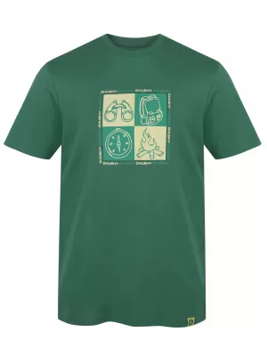 Herren-T-Shirt HUSKY TEE SQUARE M GRÜN