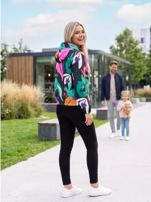 Damenjacke ALTISPORT HELSIE SCHWARZES MUSTER