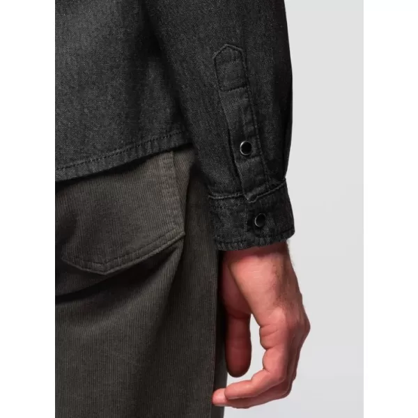  Herrenhemd OMBRE OM-SHDS-0210 SCHWARZ 
