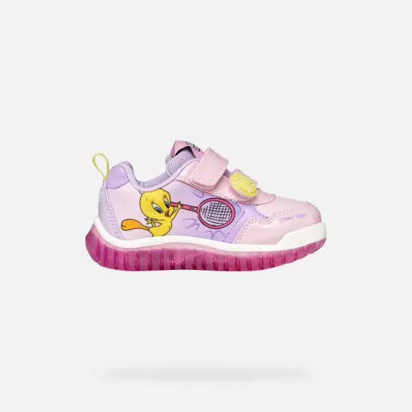  Mädchen-Sneaker GEOX LIGHTYLOO B6561B0HH11C8020 ROSA 