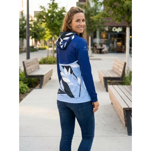  Hochwertiges Damen-Sweatshirt mit Reißverschluss ALTISPORT VOJ/ALW128MI02 BLAU UND WEIß 