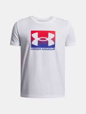 T-Shirt für Jungen UNDER ARMOUR UA B BOXED SPORTS UPDATE SS 1388672-100 WEIß